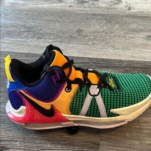 Nike Green and Blue Sneakers Vibrant Design